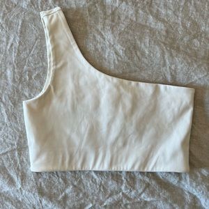 SOLD girlfriend collective white bianca bra small